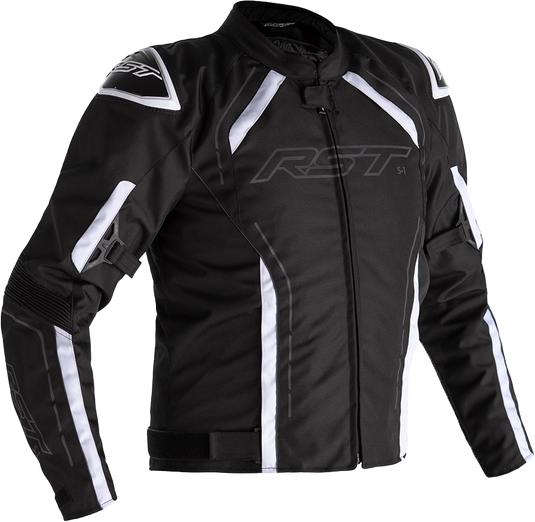 S1 CE JACKET BLACK/BLACK/WHITE TEXTILE 4XL 102559WHI-52 image 1