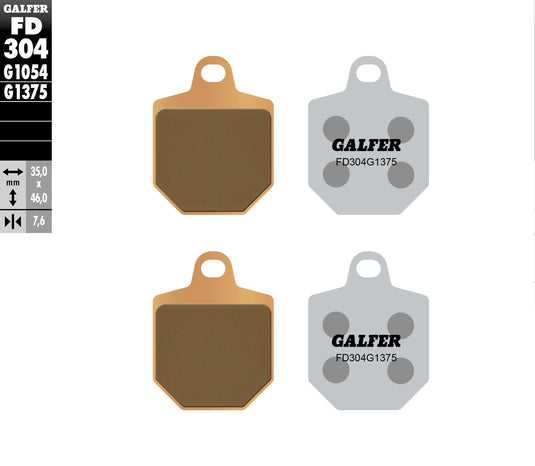 BRAKE PADS SINTERED CERAMIC FD304G1375 FD304G1375 image 1