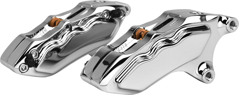 Load image into Gallery viewer, 6 PIST FRONT DUAL CALIPER KIT CHROME W/ 11.8&quot; ROTOR FKDDCC6018D image 1
