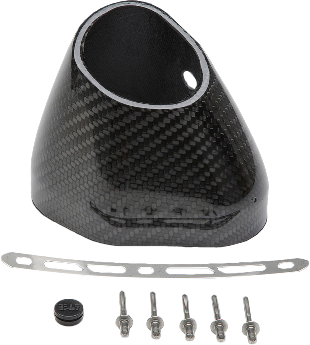 END CAP KIT LEFT SIDE R77 LH CF SLASH-CUT YM7-CFL-K image 1