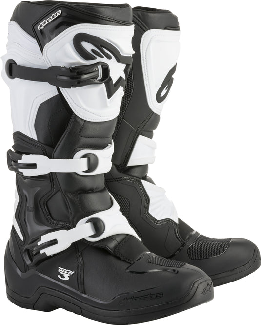 TECH 3 BOOTS BLACK/WHITE SZ 08 2013018-12-8 image 1