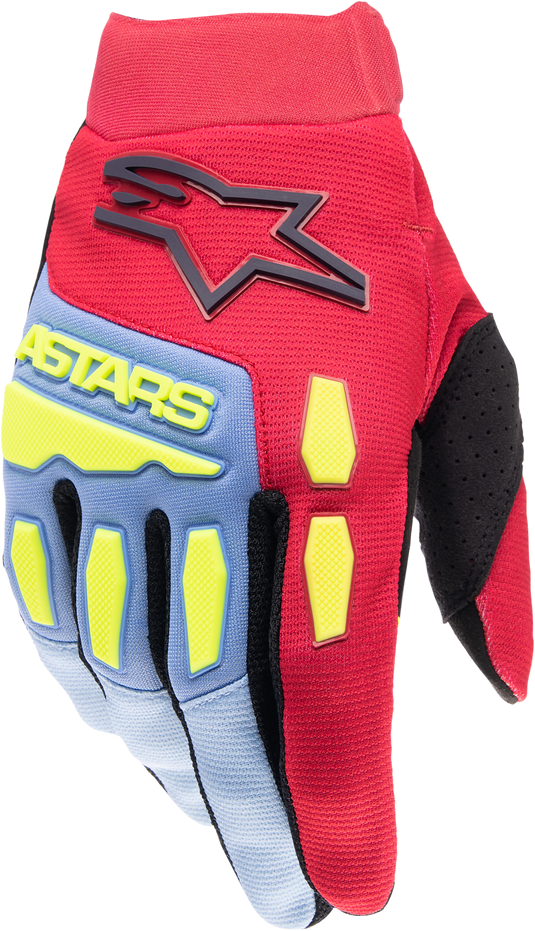 YOUTH & KIDS FULL BORE GLOVES LIGHT BLUE/RED BERRY/BLACK LG 3543622-7067-L image 1