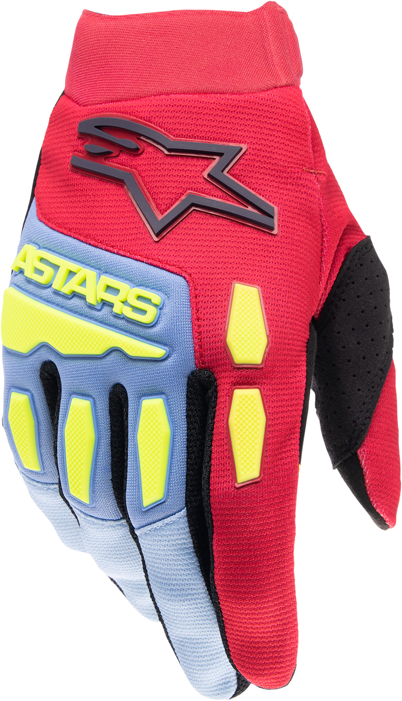 Load image into Gallery viewer, YOUTH &amp; KIDS FULL BORE GLOVES LIGHT BLUE/RED BERRY/BLACK MD 3543622-7067-M image 1
