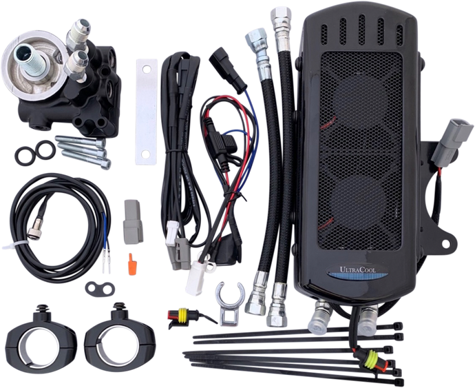 INDIAN OIL COOLER SIDE MOUNT BLACK IN-1G image 1