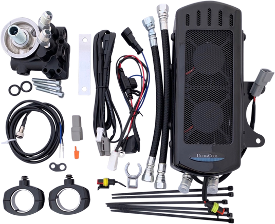 INDIAN OIL COOLER SIDE MOUNT BLACK IN-1G image 1