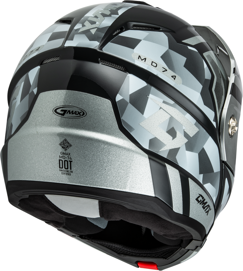 Load image into Gallery viewer, MD-74 STRIKER MODULAR HELMET W SLVR SHIELD SLVR/BLU MTLC 3X M17411079 image 4
