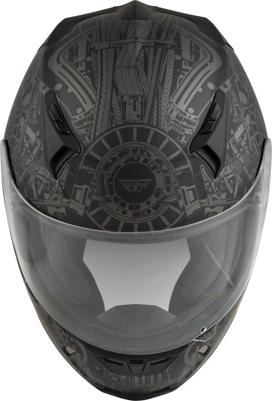 REVOLT MATRIX HELMET MATTE GREY/BLACK XS 73-8382XS image 3