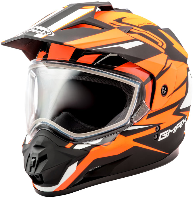 GM-11 DUAL-SPORT VERTICAL SNOW MATTE BLACK/NEON ORANGE XL G2111697 F.TC-26 image 1