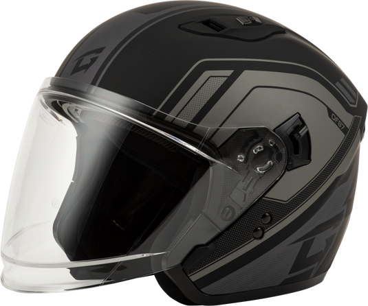 OF-87 DUKE HELMET W/LED LIGHT MATTE BLK/GREY MD O1187505 image 2