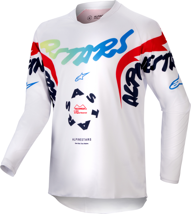 Load image into Gallery viewer, YOUTH RACER HANA JERSEY WHITE/MULTICOLOR LG 3778324-258-L image 1
