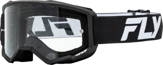 YOUTH FOCUS GOGGLE BLACK/WHITE W/ CLEAR LENS 37-51152Y image 1