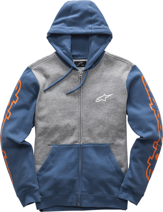 MACHINE FLEECE HOODIE GREY/BLUE X 1017-53005-1173-XL image 1