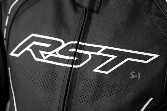 S1 CE JACKET BLACK/BLACK/WHITE LEATHER 4XL 102977WHI-52 image 3