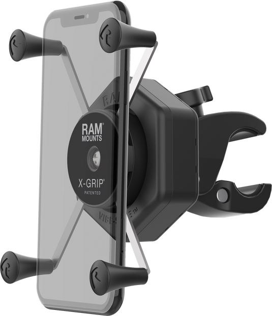 X-GRIP VIBE-SAFE L PHONE MOUNT WITH SMALL TOUGH-CLAW RAM-HOL-UN10-462-400 image 1