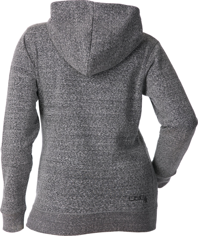 Load image into Gallery viewer, DIAGONAL ZIP HOODIE BLACK/HEATHER X 35686 image 2
