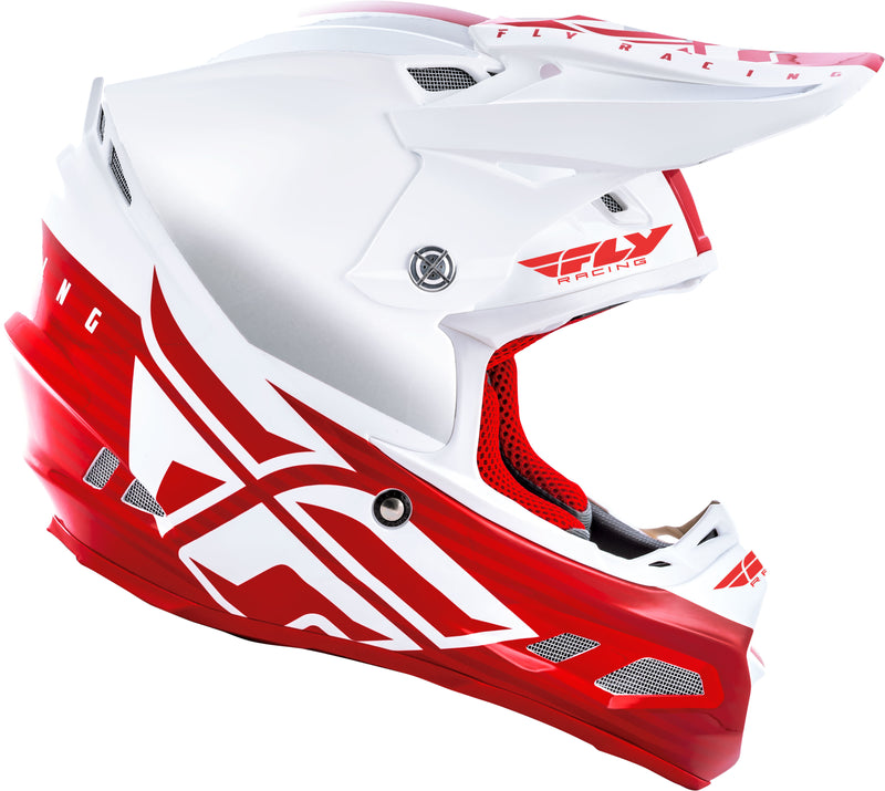 Load image into Gallery viewer, F2 CARBON SHIELD HELMET WHITE/RED SM 73-4242-5 image 4
