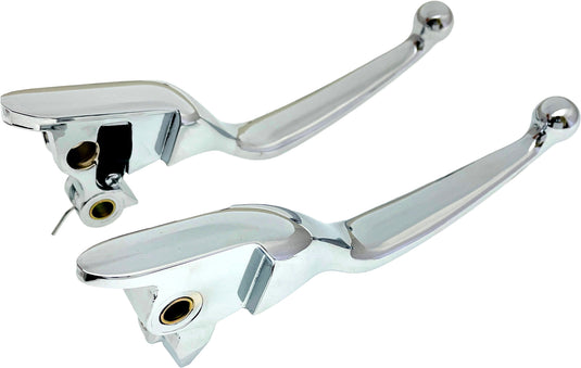 SMOOTH LEVER SET CHROME FLT `21-UP CBL CLUTCH 053840 image 1