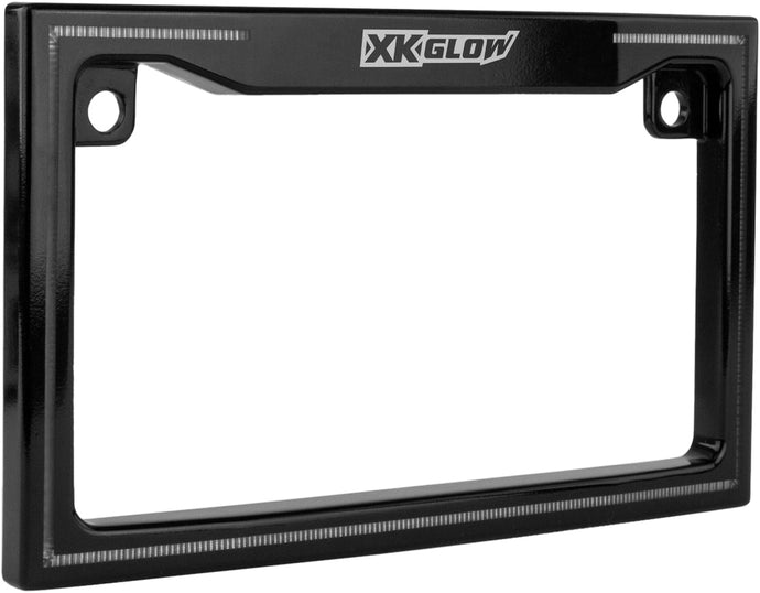 LICENSE PLATE FRAME LIGHT WITH TURN SIGNAL BLACK XK034018-B image 1