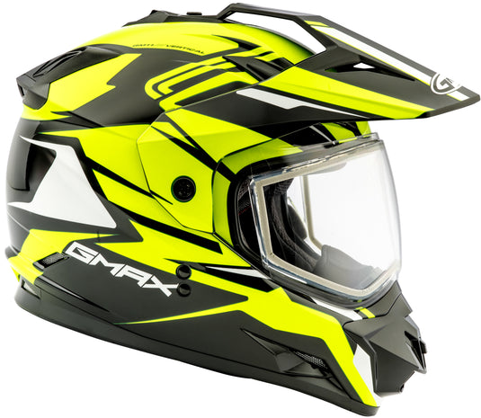 GM-11 DUAL-SPORT VERTICAL SNOW HELMET BLACK/HI-VIS LG G2111686 TC-24 image 2