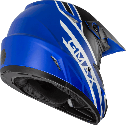 YOUTH MX-46Y OFF-ROAD MEGA HELMET MATTE BLUE/BLK/WHITE YM D3462621 image 2