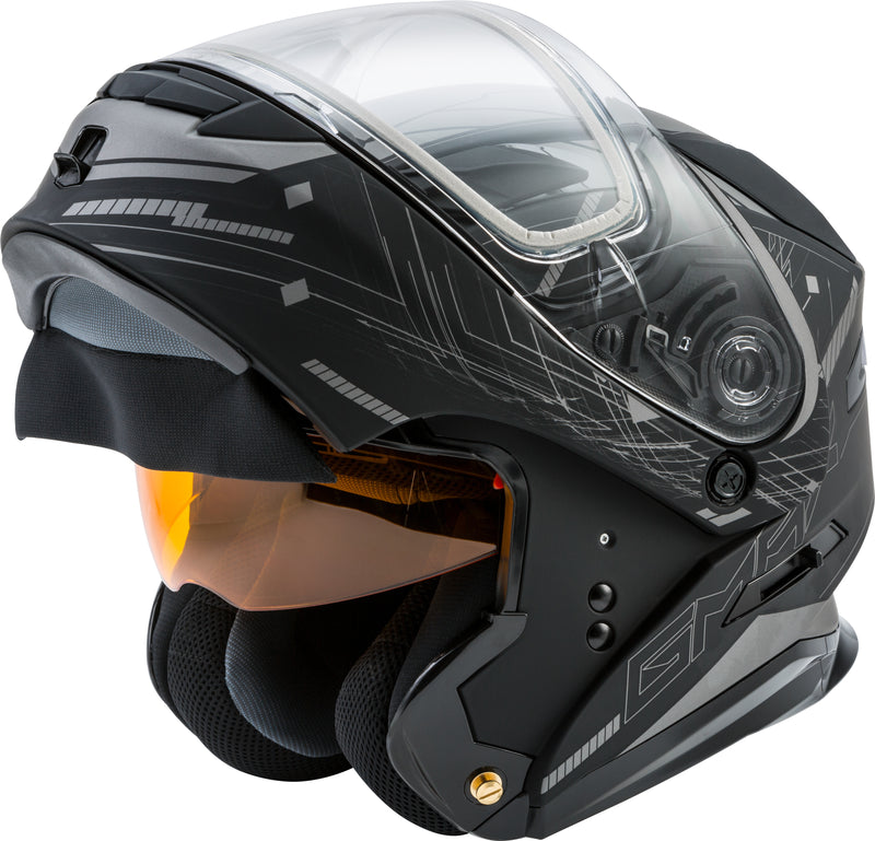 Load image into Gallery viewer, MD-01S MODULAR WIRED SNOW HELMET MATTE BLACK/SILVER 3X G2011459D TC-17-ECE image 2
