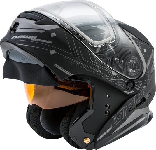 MD-01S MODULAR WIRED SNOW HELMET MATTE BLACK/SILVER 3X G2011459D TC-17-ECE image 2