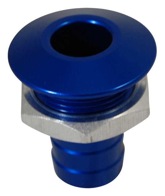 BILLET THRU-HULL WATER FITTING BILGE PUMP OUTLET BLUE 04-03-022 image 1
