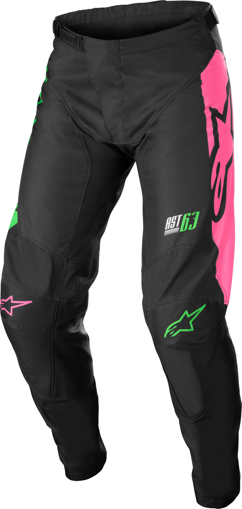 Load image into Gallery viewer, YOUTH RACER COMPASS PANTS BLK/GRN NEON/PINK FLUO SZ 22 3742122-1669-22 image 1
