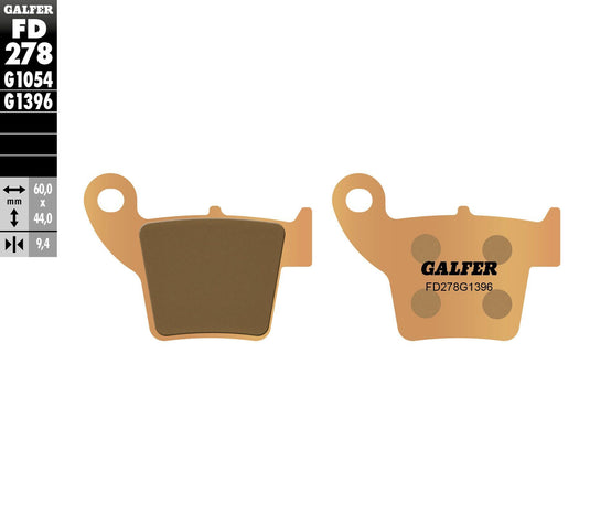 BRAKE PADS SINTERED FD278G1396 FD278G1396 image 1
