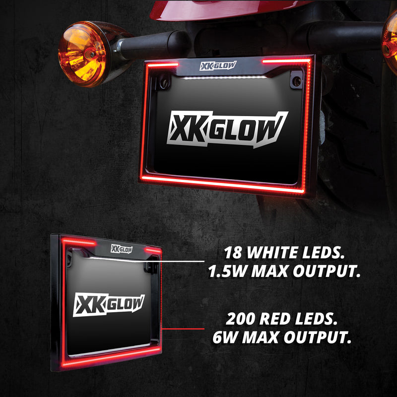 Load image into Gallery viewer, LICENSE PLATE FRAME LIGHT WITH TURN SIGNAL BLACK XK034018-B image 4
