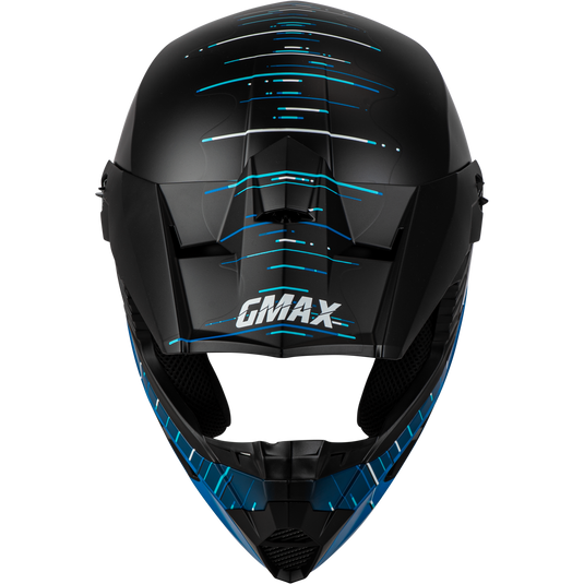 MX-46 FREQUENCY OFF-ROAD HELMET MATTE BLACK/BLUE MD D3463115 image 3