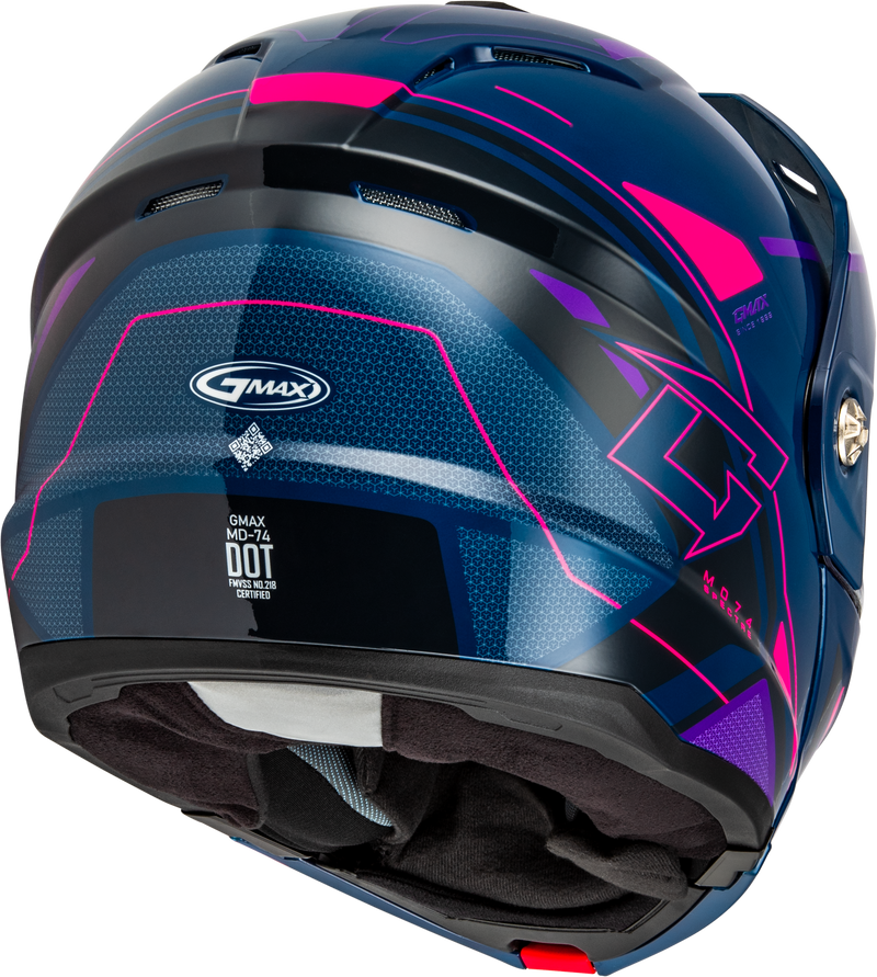 Load image into Gallery viewer, MD-74S SPECTRE SNOW HELMET W/ ELEC SHLD BLUE/PINK/PURPLE XL M107421087 image 4
