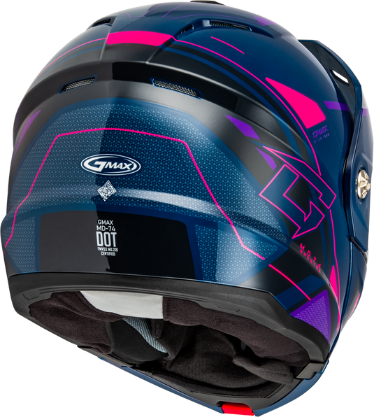 MD-74S SPECTRE SNOW HELMET W/ ELEC SHLD BLUE/PINK/PURPLE XL M107421087 image 4