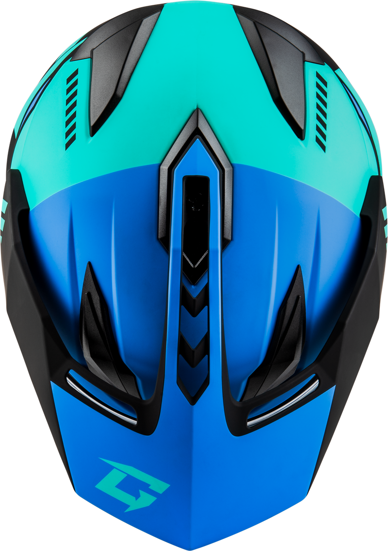 Load image into Gallery viewer, GM-11S RONIN SNOW HELMET W/ ELEC SHIELD MATTE BLK/BLUE 3X A4115119 image 3
