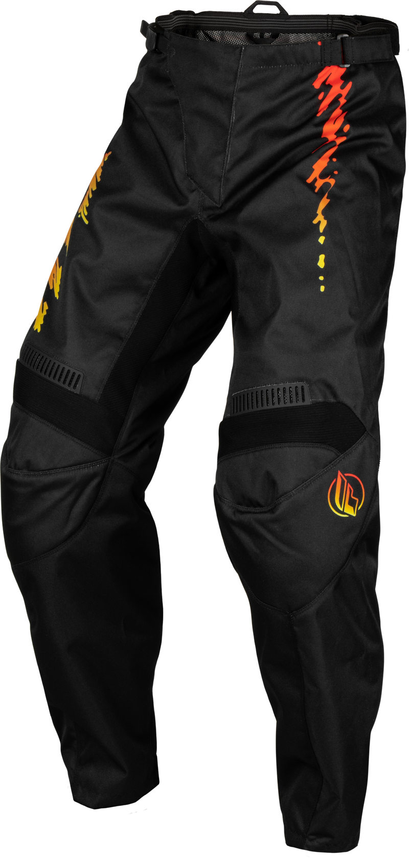 Load image into Gallery viewer, YOUTH F-16 PANTS BLACK/YELLOW/ORANGE SZ 22 377-23122 image 4
