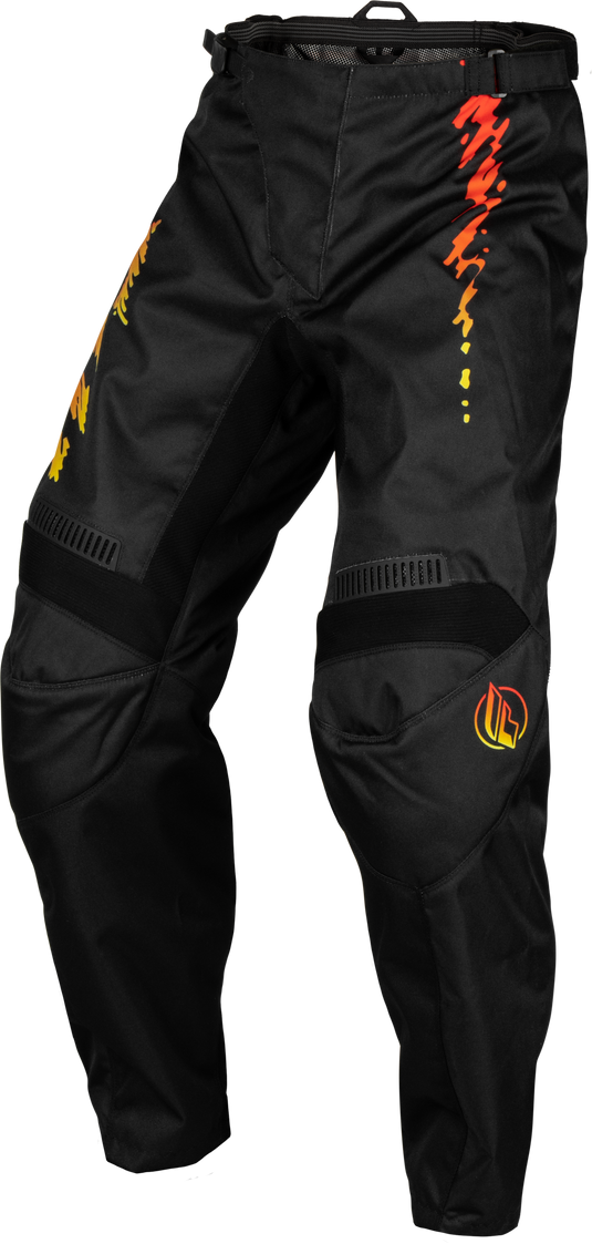 YOUTH F-16 PANTS BLACK/YELLOW/ORANGE SZ 22 377-23122 image 4