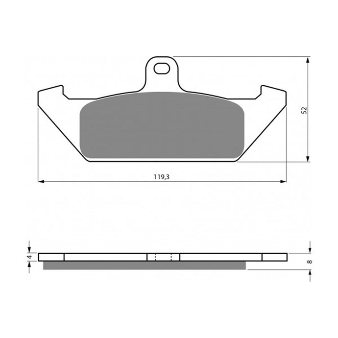 VESRAH SEMI-METALLIC BRAKE PADS, VD-924