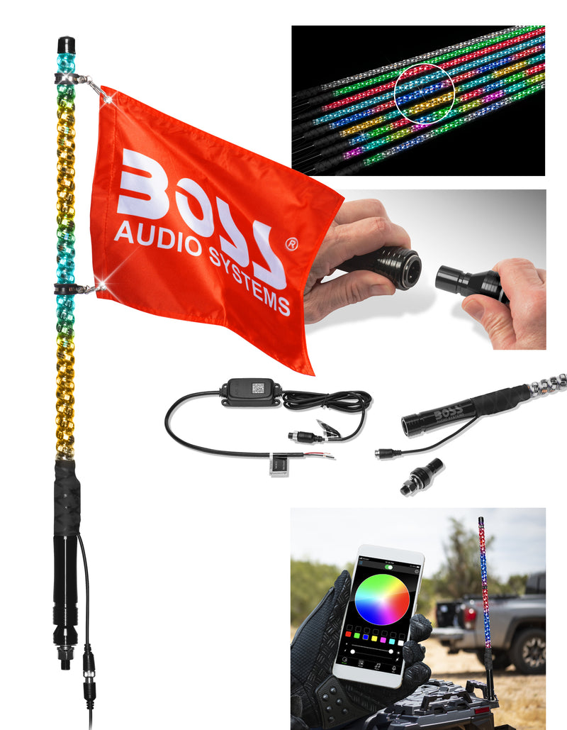 Load image into Gallery viewer, 2&#39; RGB LED WHIP W/ BLUETOOTH CONTROLLER XP2 image 2
