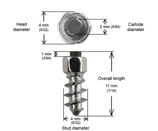 11MM STANDARD SCREW STUDS QTY 24 ST-1124 image 2