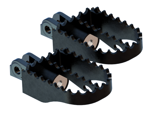 MX STYLE STYLE FOOT PEGS RIDER BLACK B13-1200B image 1