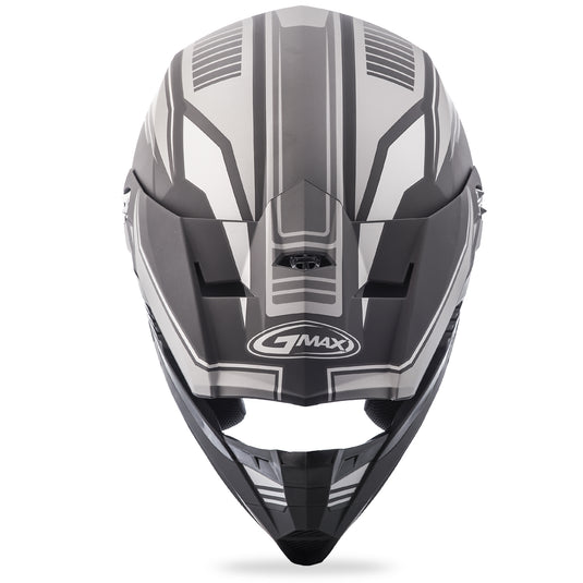 YOUTH MX-46Y OFF-ROAD UNCLE HELMET MATTE BLACK/SIVLER YL G3467452 TC-17F image 4