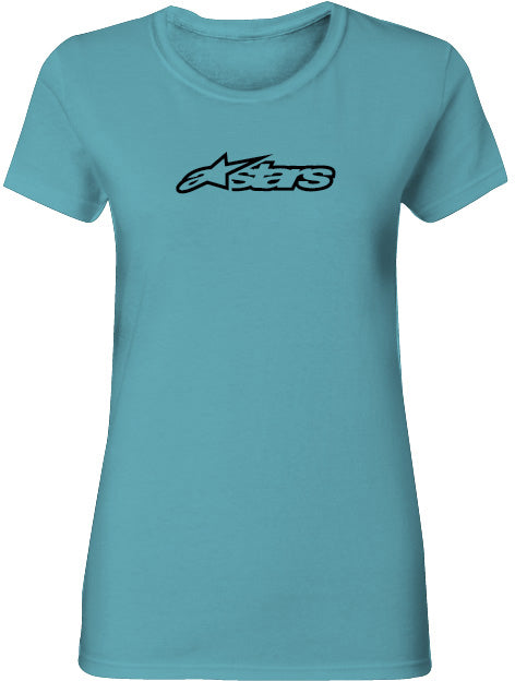 WOMENS BLAZE TEE ROUND NECK TAHITI BLUE LG 1W37-72902-TAHITI-L image 1