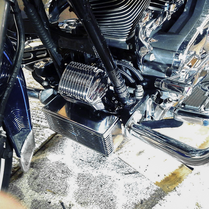 FRONT MOUNT OIL COOLER TC TOURING `09-16  CHROME RF-2SS image 1