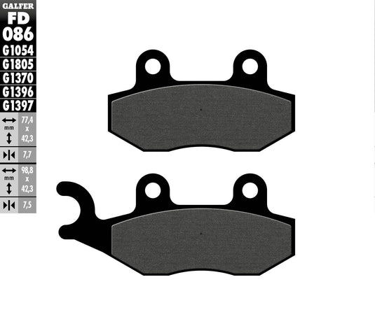 BRAKE PADS SEMI METALLIC FD086G1054 FD086G1054 image 1