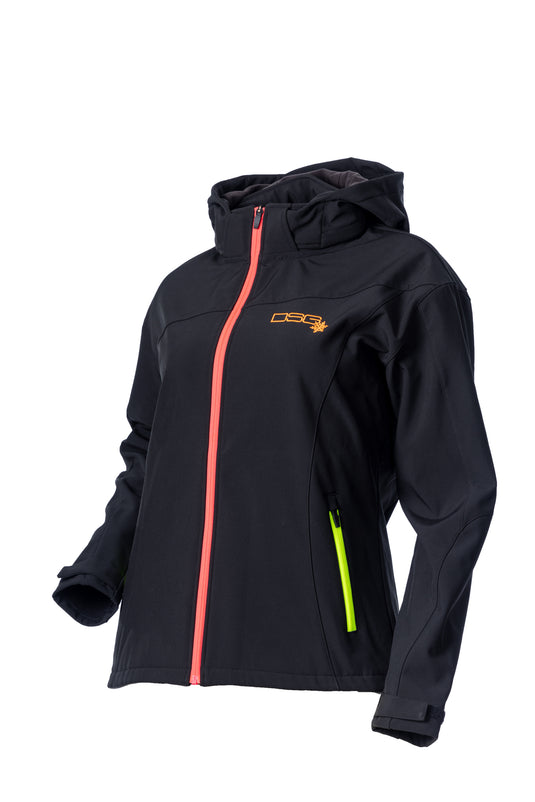 MALEA SOFTSHELL JACKET BLACK/NEON LG 52358 image 2