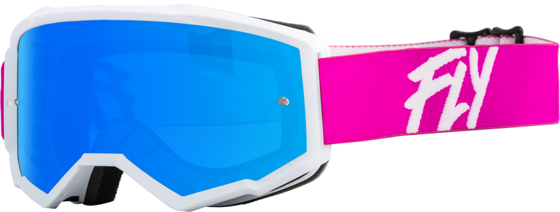 Load image into Gallery viewer, YOUTH ZONE GOGGLE PINK/WHITE W/ SKY BLUE MIRROR/SMOKE LENS 37-51724 image 1
