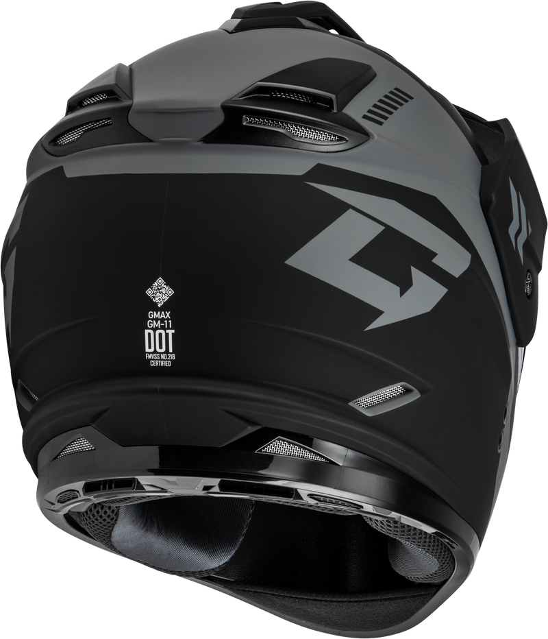 Load image into Gallery viewer, GM-11 RONIN HELMET MATTE BLACK/SILVER SM A1115814 image 4
