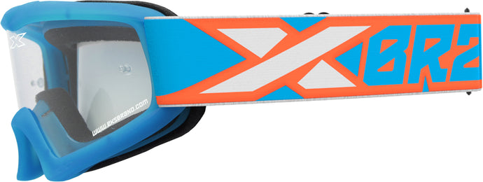 YOUTH XGROM CYAN/FLO ORG/WHT CLEAR LENS 067-30310 image 1