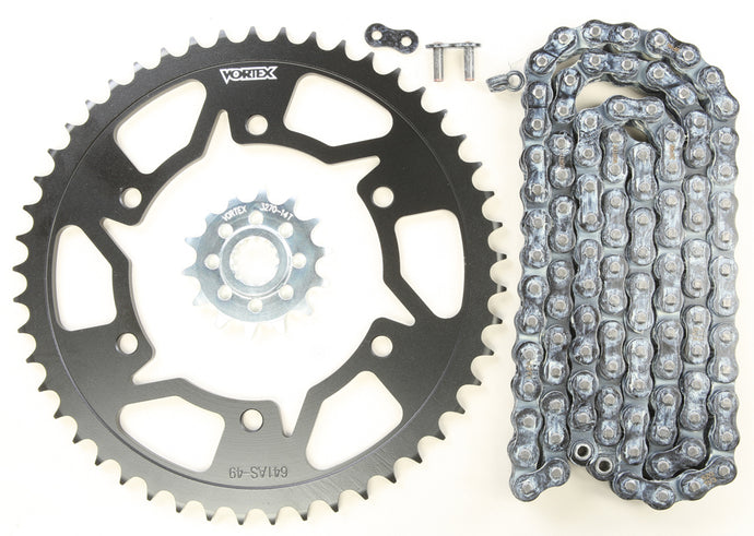 SPROCKET/CHAIN KIT STL/STL 14/49T SIL SX3 520-108L BLK CK6266 image 1