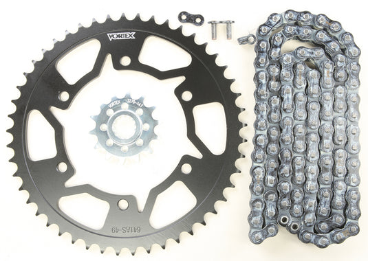 SPROCKET/CHAIN KIT STL/STL 14/49T SIL SX3 520-108L BLK CK6266 image 1